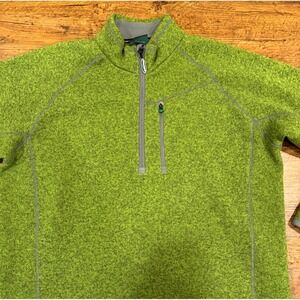 ArborWear Green Outdoor Hiking 1/4 Zip Pullover Fleece Sweater Sweatshirt Men M